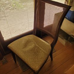 Vintage Cane Back Dining Chairs (Set of 6)