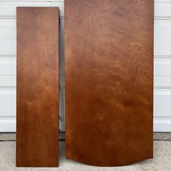 Wood Table Top with Folding Leaf