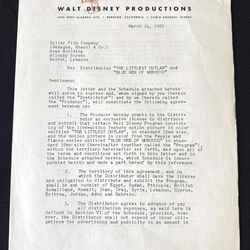 1956 Walt Disney Productions Lady & Tramp Distribution Contracts—4 Original Signed