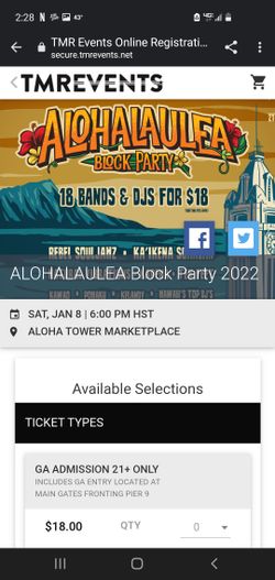 ALOHALAULEA Block Party - 2 VIP TIX