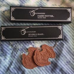 Ollivanders Harry Potter & Snape WAND PENS W/ Keychains