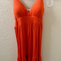 Orange Sundress With Adjustable Straps. Size Small