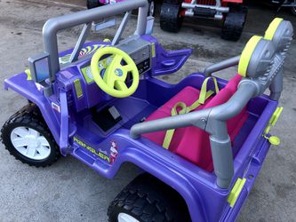 Purple Barbie Jeep Wrangler 12volt electric kids ride on cars power wheels  for Sale in Anaheim, CA - OfferUp
