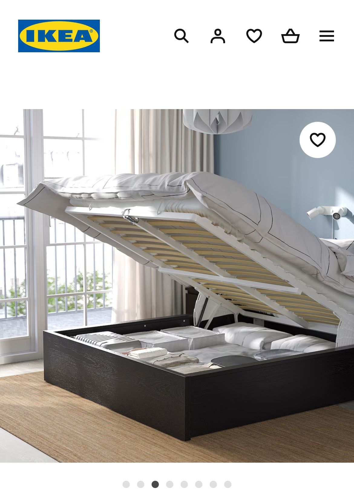 IKEA Hydraulic Bed frame and Mattress