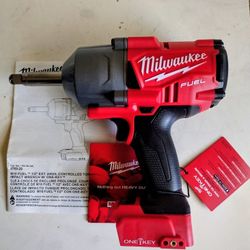 Milwaukee M18 Fuel Brushless Cordless 1/2in Extended Anvil High Torque Impact Wrench. $300