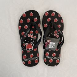 Hello Kitty Strawberry Flip Flops Size Small (5/6)