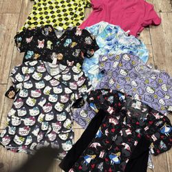 Work Uniform Scrub Tops Size Medium 