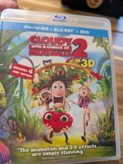 (G) Cloudy with a Chance of Meatballs 2 (Blu-ray 3D + Blu-ray + DVD)