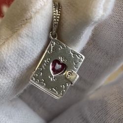 Solid Sterling Silver 925 Romantic Love Letter Charm