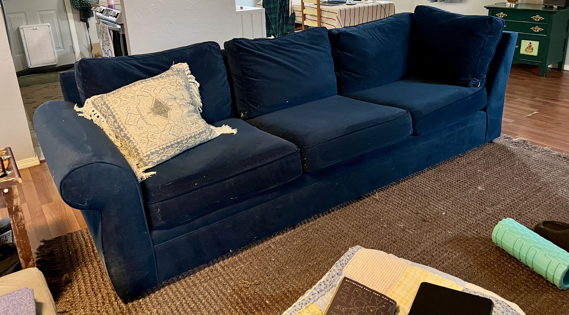 Pottery Barn Blue Sofa Couch