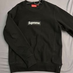Supreme Box Logo Crewneck in black, size small