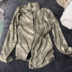 INC metallic Button down