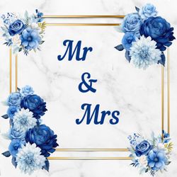 Vinyl Backdrop - Mr & Mrs