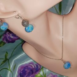 Lampwork Necklace and Earrings Set