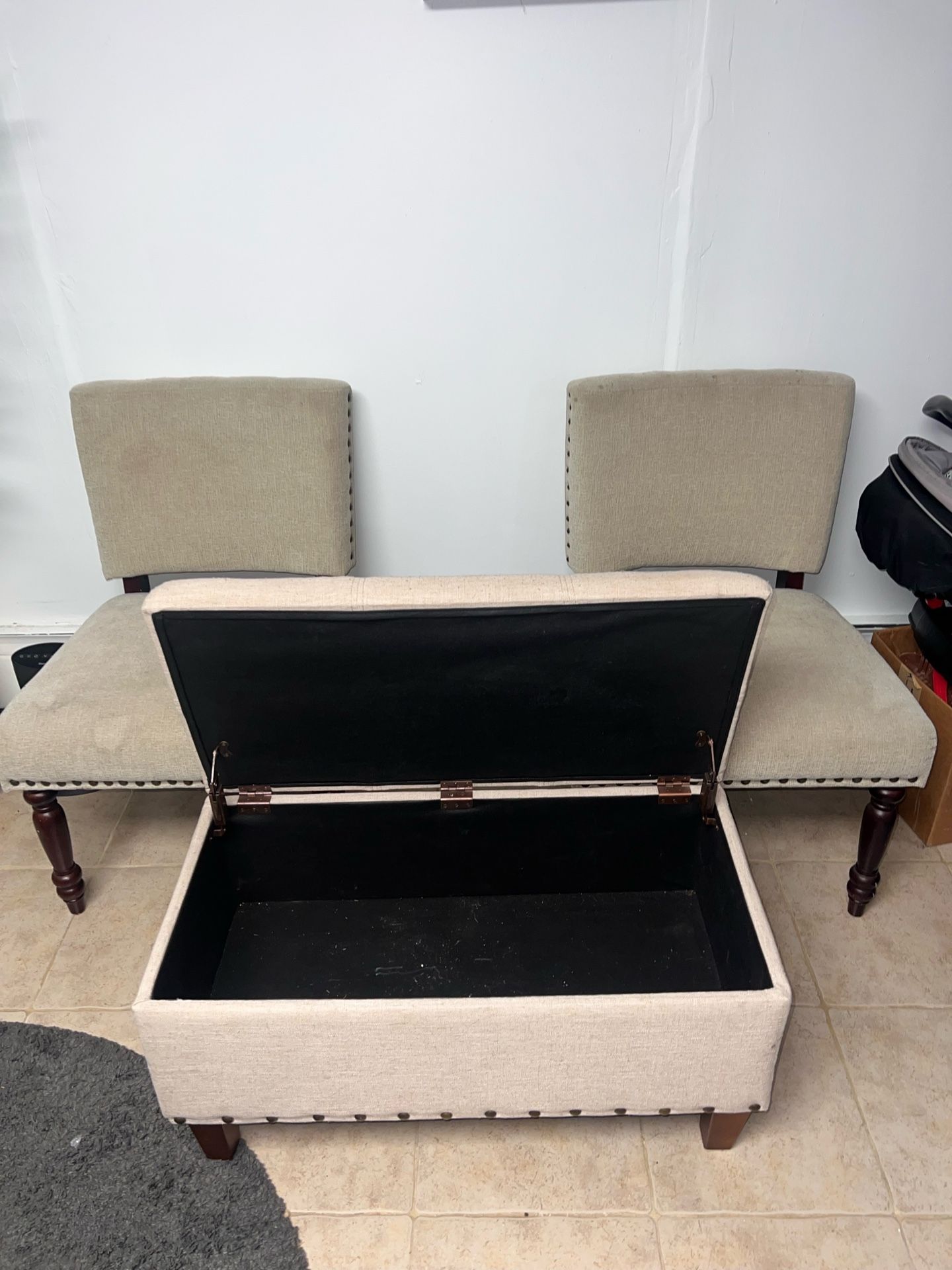 2 Accent Chairs And Small Ottoman