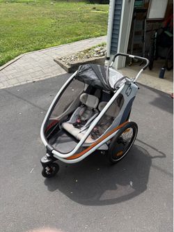 Double Jogger & Bike trailer for young children by Hamax
