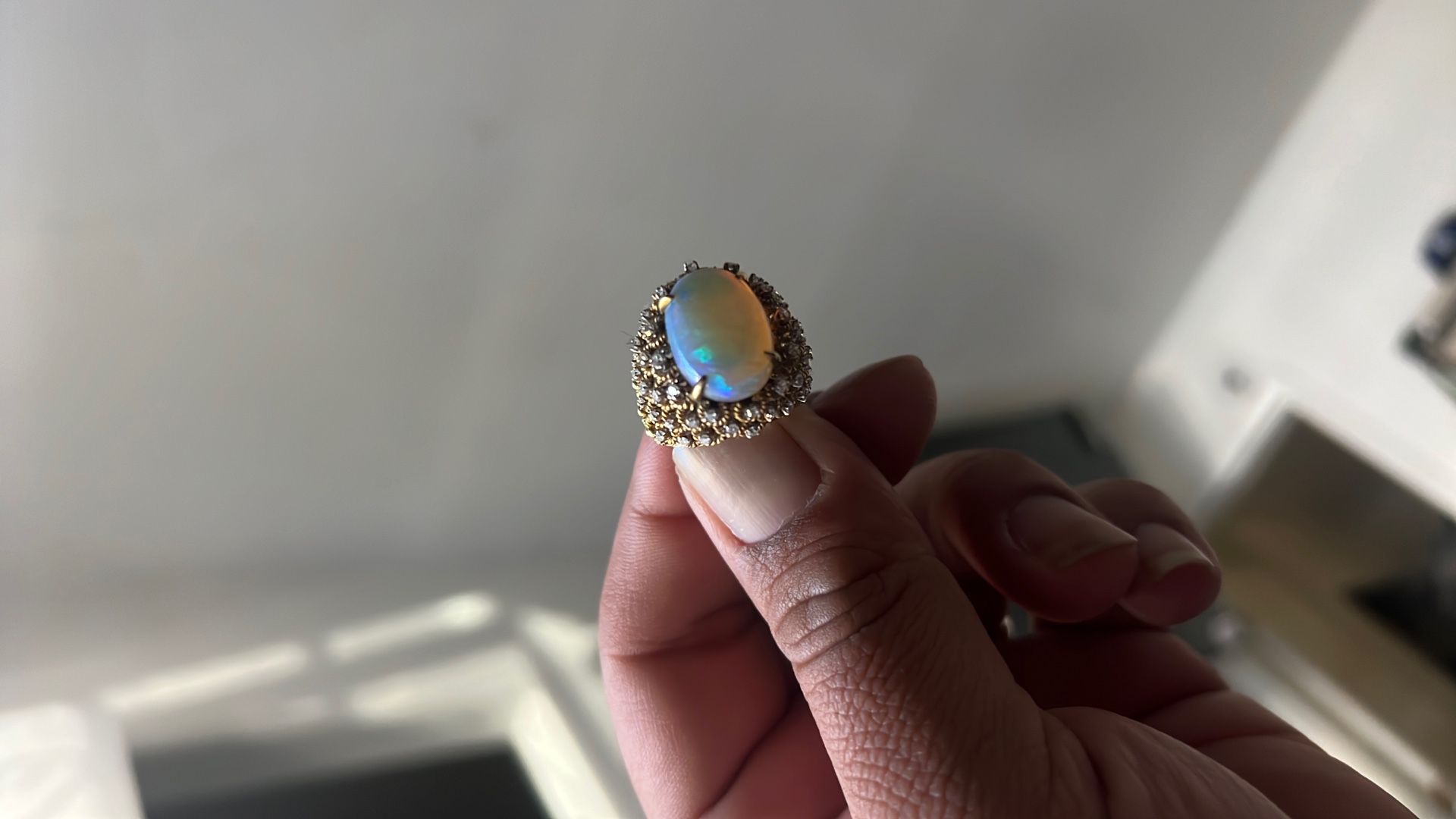 Opal Ring WIth Diamonds