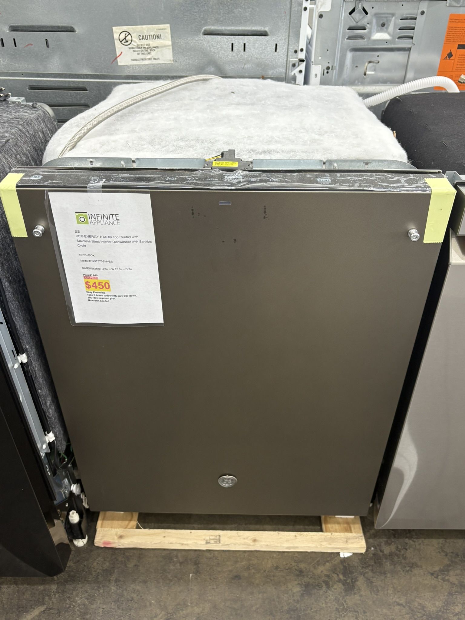 GE Top Control with Stainless Steel Interior Dishwasher 