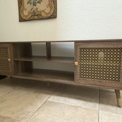 Turntable Stereo TV Stand Mid-Century Style