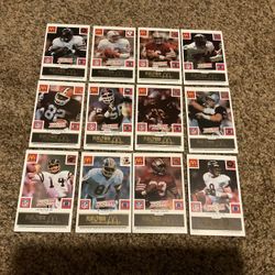 12 1986 McDonald’s Football Cards With Tabs With 10 HOFers Walter Payton, Montana, Marino, Etc