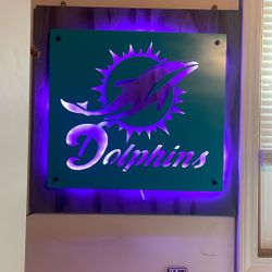 Handmade Dolphins Light Up Sign. Make an offer.