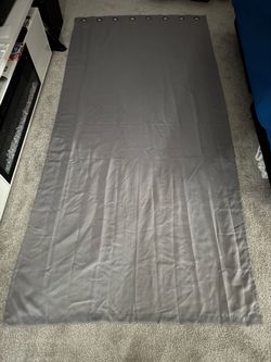 Grey black out curtain