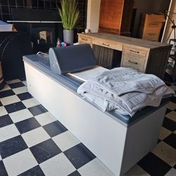 Heat and traction table from a Chiropractic office.