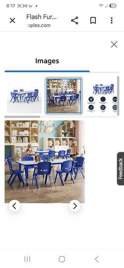 Daycare table with chairs flash furniture