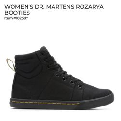 DR. MARTENS ROZARYA BLACK BOOTIES WOMEN'S SIZE 6. Condition is Preowned. See pictures ask questions and make an offer!