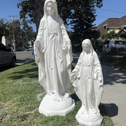 Pair Of Mary Statues 
