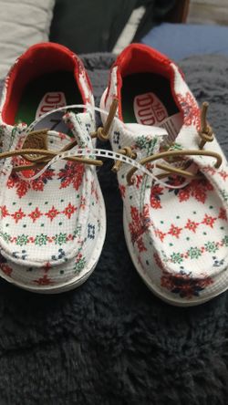 Hey Dude Shoes Holiday Print Canvas Slip-Ons