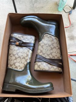 Coach Women’s Trisha Rubber Rain Boots 