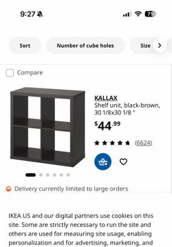 2 x IKEA Kallax Square Shelves
