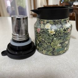Floral Glass Tea Infuser Pitcher – Brand New, Never Used