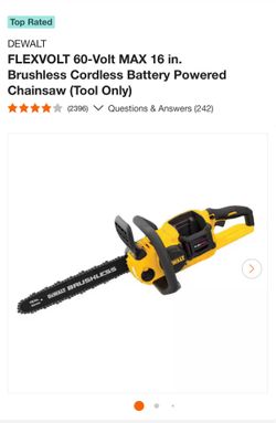 DeWalt FLEXVOLT 60-Volt MAX 16 in. Brushless Cordless Battery Powered Chainsaw (Tool Only)
