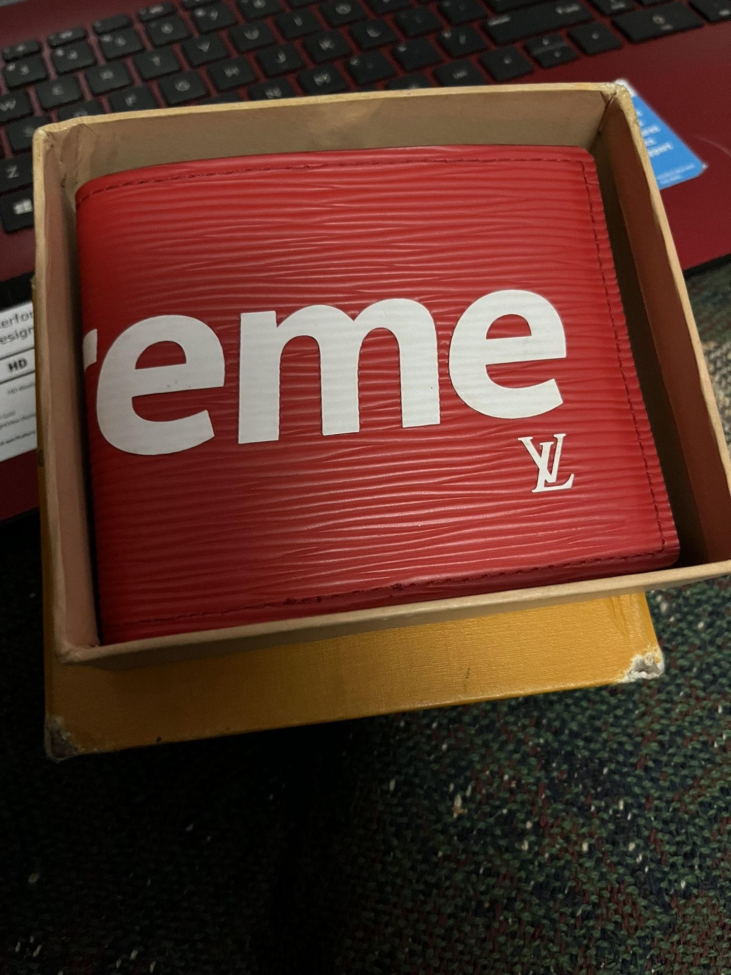 L.V x Supreme Wallet In Red for Sale in Vista, CA - OfferUp