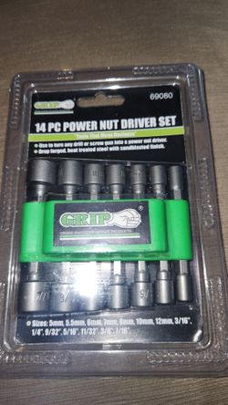 Grip 14pc Impact Driver Power Nut Set 