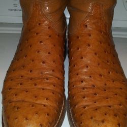 Mens Justin Full Quill Ostrich Ropers