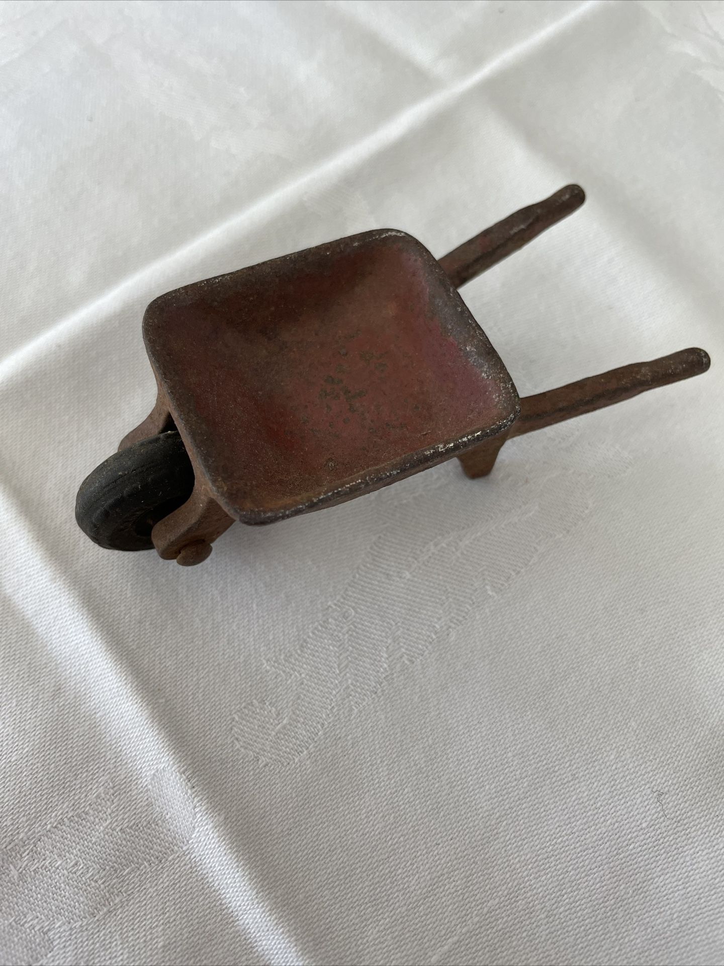 Antique Cast Iron Wheelbarrow Toy