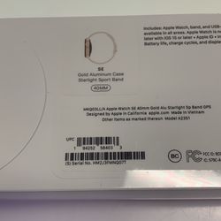 Apple Watch Series Se 40mm Gold New