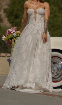 Strapless Lace A-Line Wedding Gown