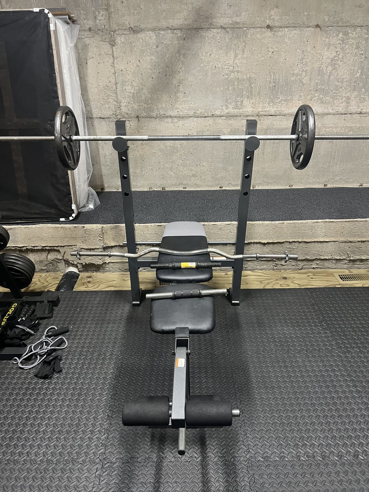 Weight Bench And Weights