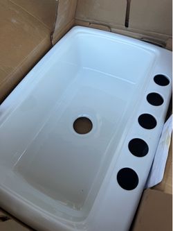 New Kohler Cape Dory Undercounter 33x22 Cast Iron Kitchen Sink White