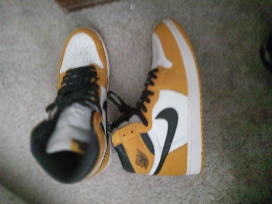 Jordan 1 Retro High Og Yellow Ochre Size9