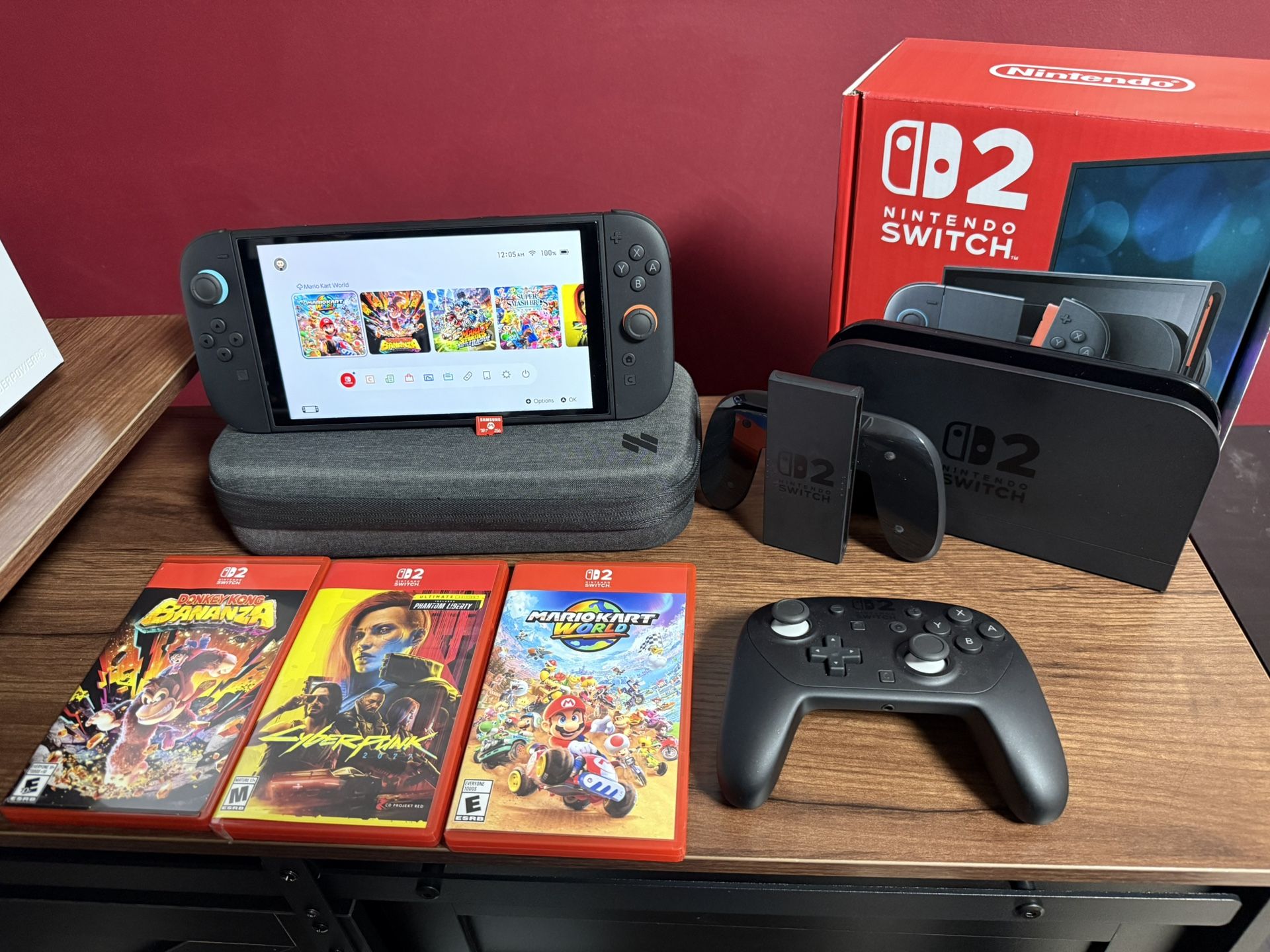 * Nintendo Switch 2 — Like New, Pro Controller, 256GB, 3 Games, Case, Cables*