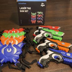 Laser Tag Set of 4 Lasers plus 4 Vests (2 sets available)