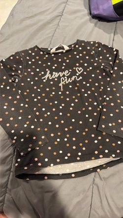 Girls Polka Dot Long Sleeve Top