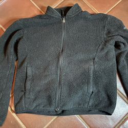 THE NORTH FACE WOMENS JACKET LARGE BLACK FLEECE FULL ZIP