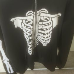 Skeleton Zip Up Hoodie