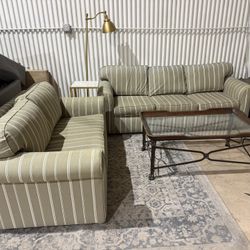 Living Room Sofa Couch & Loveseat Set - Cleaned - Comfy - Good Condition - Delivery Available 